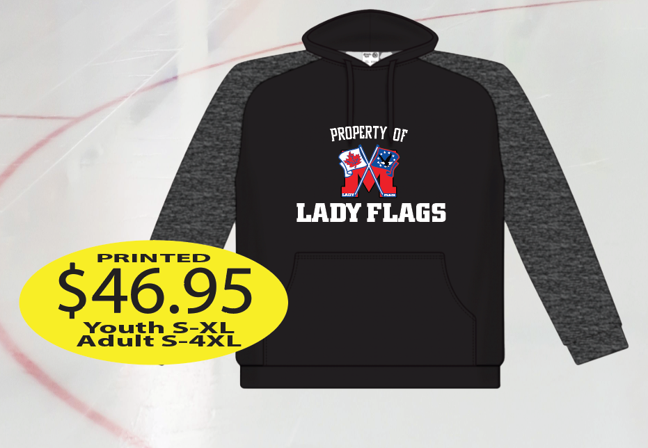 Lady Flags Hoodie #1 Property Of  Logo Printed