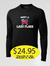 Load image into Gallery viewer, Lady Flags Cotton Long Sleeve with Property Of Logo printed
