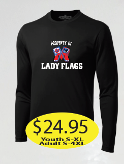 Lady Flags Cotton Long Sleeve with Property Of Logo printed