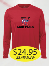 Load image into Gallery viewer, Lady Flags Cotton Long Sleeve with Property Of Logo printed
