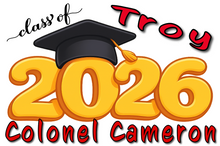Load image into Gallery viewer, Graduation  2026 #01 CARTOON STYLE Lawn Sign includes yard stake
