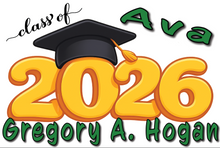 Load image into Gallery viewer, Graduation  2026 #01 CARTOON STYLE Lawn Sign includes yard stake
