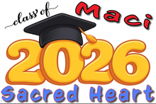 Load image into Gallery viewer, Graduation  2026 #01 CARTOON STYLE Lawn Sign includes yard stake
