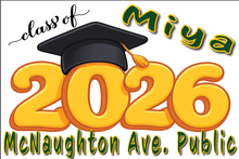 Load image into Gallery viewer, Graduation  2026 #01 CARTOON STYLE Lawn Sign includes yard stake
