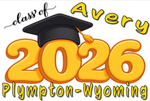 Load image into Gallery viewer, Graduation  2026 #01 CARTOON STYLE Lawn Sign includes yard stake

