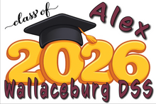 Load image into Gallery viewer, Graduation  2026 #01 CARTOON STYLE Lawn Sign includes yard stake

