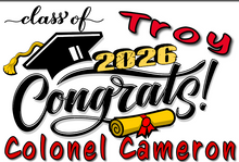 Load image into Gallery viewer, Graduation 2026  #02 CLASSIC Lawn Sign includes yard stake
