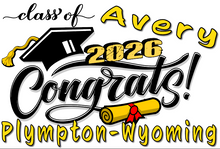 Load image into Gallery viewer, Graduation 2026  #02 CLASSIC Lawn Sign includes yard stake
