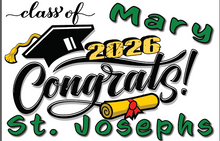 Load image into Gallery viewer, Graduation 2026  #02 CLASSIC Lawn Sign includes yard stake
