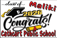 Load image into Gallery viewer, Graduation 2026  #02 CLASSIC Lawn Sign includes yard stake
