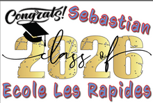 Load image into Gallery viewer, Graduation 2026  #3 RETRO Lawn Sign includes yard stake.
