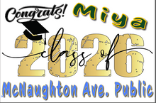 Load image into Gallery viewer, Graduation 2026  #3 RETRO Lawn Sign includes yard stake.
