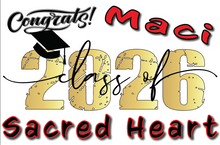 Load image into Gallery viewer, Graduation 2026  #3 RETRO Lawn Sign includes yard stake.
