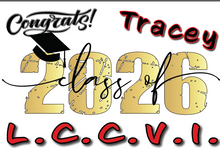 Load image into Gallery viewer, Graduation 2026  #3 RETRO Lawn Sign includes yard stake.
