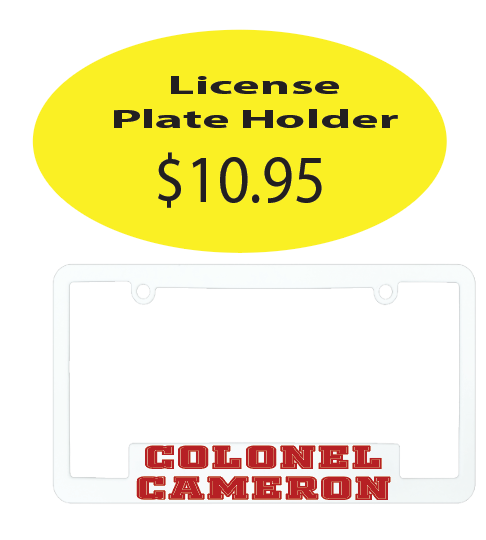 Colonel Cameron License Plate Holder