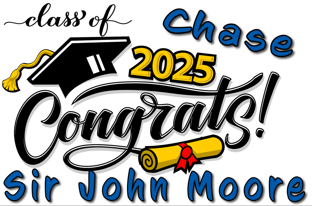 Graduation  #01 Lawn Sign includes yard stake