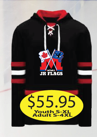 JR Flags Game Hoodie #2 with large logo embroidered