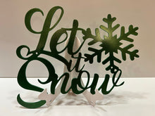 Load image into Gallery viewer, Merry Christmas Let it Snow 12&quot;x10&quot; , 14 ga metal , powder coated.
