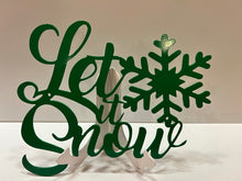 Load image into Gallery viewer, Merry Christmas Let it Snow 12&quot;x10&quot; , 14 ga metal , powder coated.
