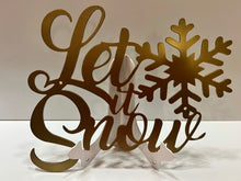 Load image into Gallery viewer, Merry Christmas Let it Snow 12&quot;x10&quot; , 14 ga metal , powder coated.
