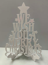 Load image into Gallery viewer, Christmas Tree We wish You A Merry Christmas 12&quot;x14&quot; , 14 ga metal , powder coated.
