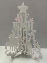Load image into Gallery viewer, Christmas Tree We wish You A Merry Christmas 12&quot;x14&quot; , 14 ga metal , powder coated.

