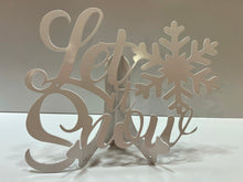 Load image into Gallery viewer, Merry Christmas Let it Snow 12&quot;x10&quot; , 14 ga metal , powder coated.
