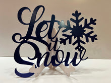 Load image into Gallery viewer, Merry Christmas Let it Snow 12&quot;x10&quot; , 14 ga metal , powder coated.
