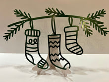 Load image into Gallery viewer, Merry Christmas Stockings 16&quot;x8&quot;, 14 ga metal , powder coated.
