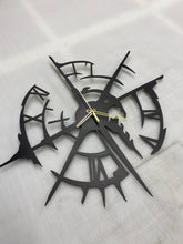 Load image into Gallery viewer, Distressed Clock 24&quot; ,14 ga metal ,powder coated
