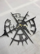 Load image into Gallery viewer, Distressed Clock 24&quot; ,14 ga metal ,powder coated
