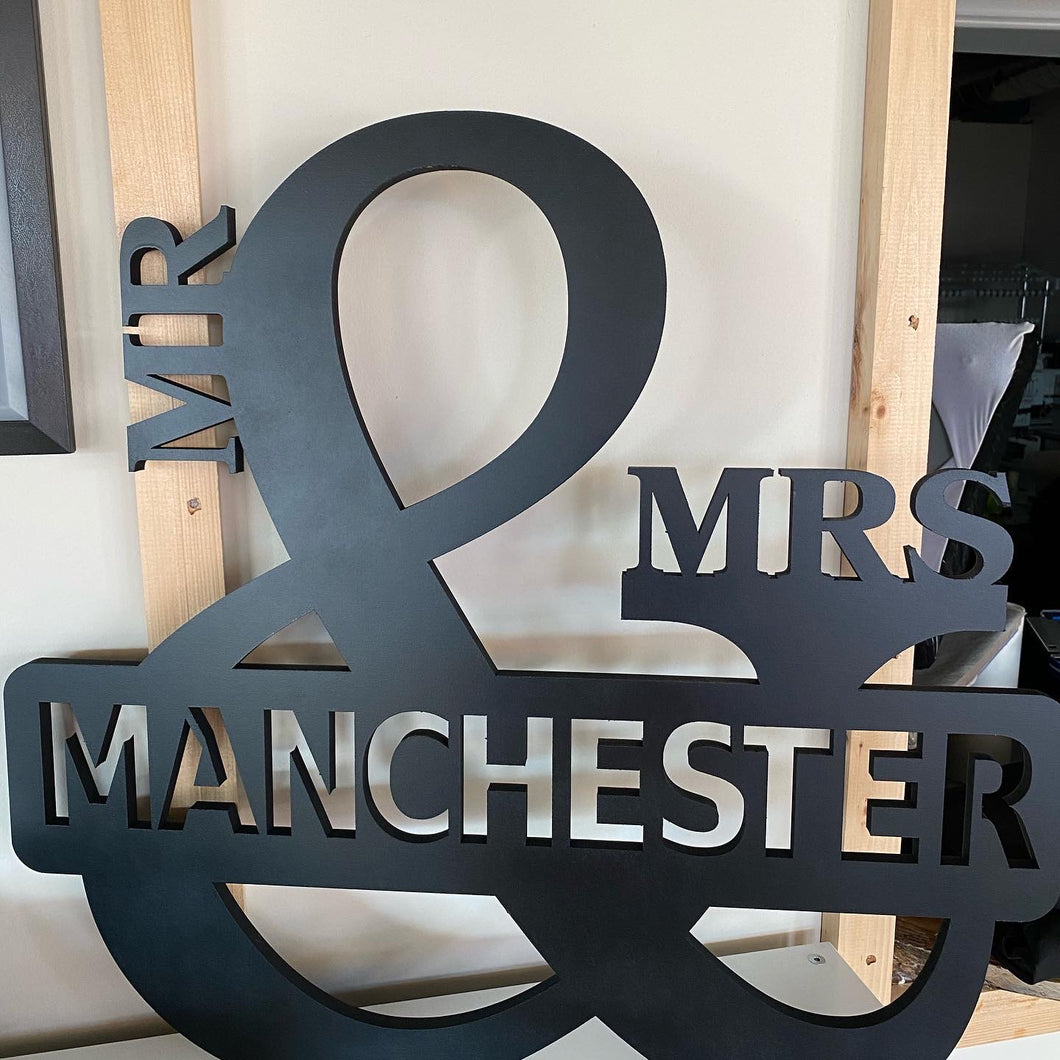 Mr & Mrs ... Wood Wall Art 24-26