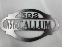 Load image into Gallery viewer, Address Sign 18&quot;,14 ga metal, powder coated Single or Dual Layer
