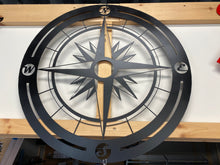 Load image into Gallery viewer, Compass Metal Wall Art 24-36&quot;.
