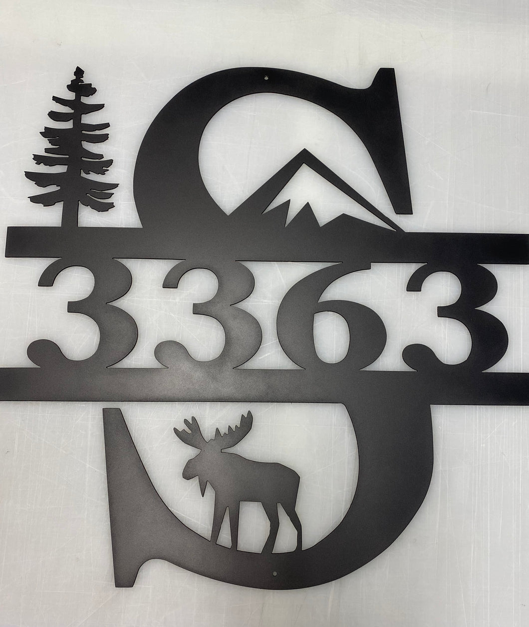 Address Sign wilderness Letter, 14 ga metal , powder coated