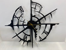 Load image into Gallery viewer, Distressed Clock 24&quot; ,14 ga metal ,powder coated
