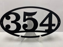 Load image into Gallery viewer, Address Sign Oval 18&quot;- 22&quot; ,14 ga metal , powder coated
