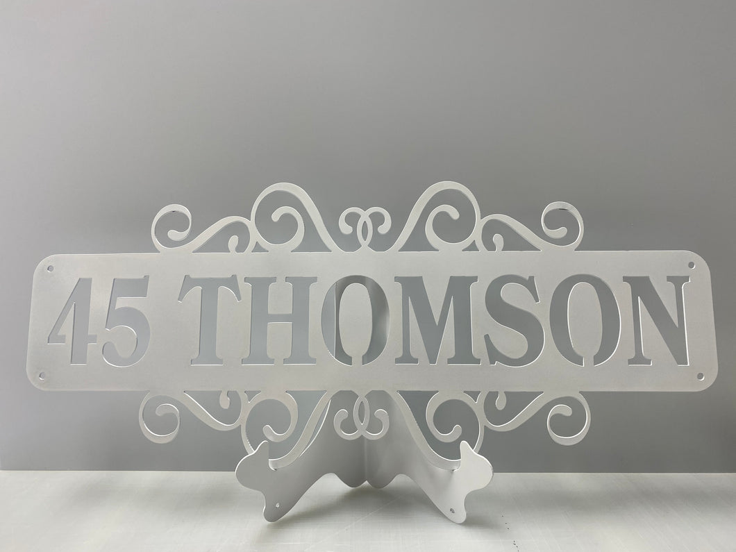 Scroll Address Sign 24-32