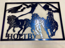 Load image into Gallery viewer, Horse Scene ,14 ga metal , powder coated
