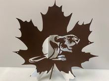 Load image into Gallery viewer, Beaver Maple Leaf, 14 ga metal , powder coated.
