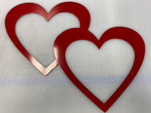 Load image into Gallery viewer, Hearts Double , 14 ga metal , powder coated.
