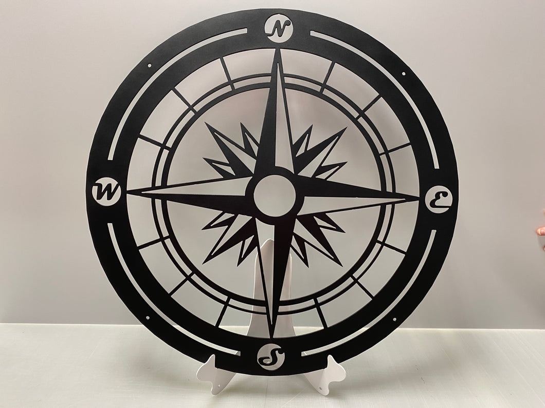 Compass Metal Wall Art 24-36