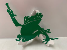 Load image into Gallery viewer, Froggin it UP ! 16&quot; x10&quot;, 14 ga metal , powder coated
