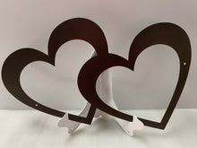 Load image into Gallery viewer, Hearts Double , 14 ga metal , powder coated.
