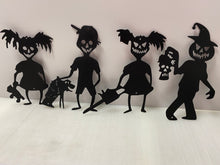 Load image into Gallery viewer, Halloween Kids approx. 11&quot; x6&quot;-8&quot; , 14 ga metal , powder coated
