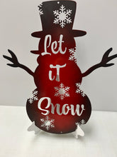 Load image into Gallery viewer, Snowman Let it Snow 16&quot;x19&quot; , 14 ga metal , powder coated
