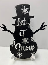 Load image into Gallery viewer, Snowman Let it Snow 16&quot;x19&quot; , 14 ga metal , powder coated
