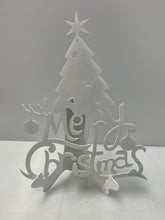Load image into Gallery viewer, Merry Christmas Tree 13&quot;x16&quot; , 14 ga metal , powder coated.

