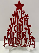 Load image into Gallery viewer, We wish you a Merry Christmas Tree 12&quot;x16&quot; , 14 ga metal , powder coated,
