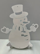 Load image into Gallery viewer, Snowman Frosty Christmas  16&quot;x14&quot; , 14 ga metal , powder coated.
